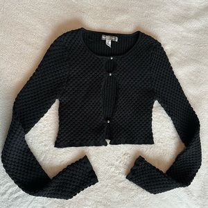 Urban Outfitters Button Open-Front Crop Top